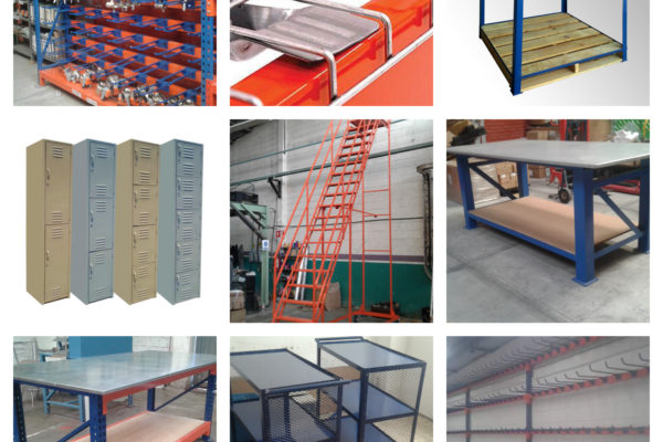 EXHIBIDORES METALICOS, CONVERTIDOR DE TARIMA, CARROS Y PLATAFORMAS PARA LOGISTICA, MESAS DE TRABAJO, ESCALERAS, LOCKERS, PARRILLAS PARA RACKS,  EXHIBIDORES METALICOS